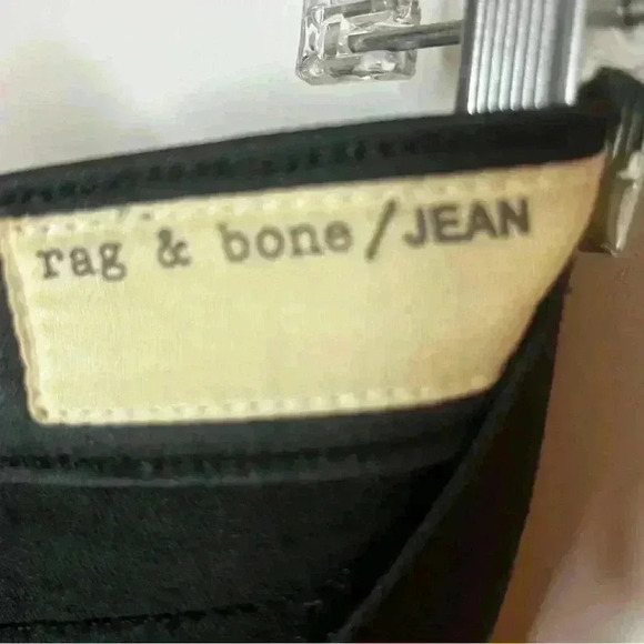 Rag And Bone The Legging Jean Women 26 Black Sheen Slim Skinny Fitted Stretch - Picture 8 of 9